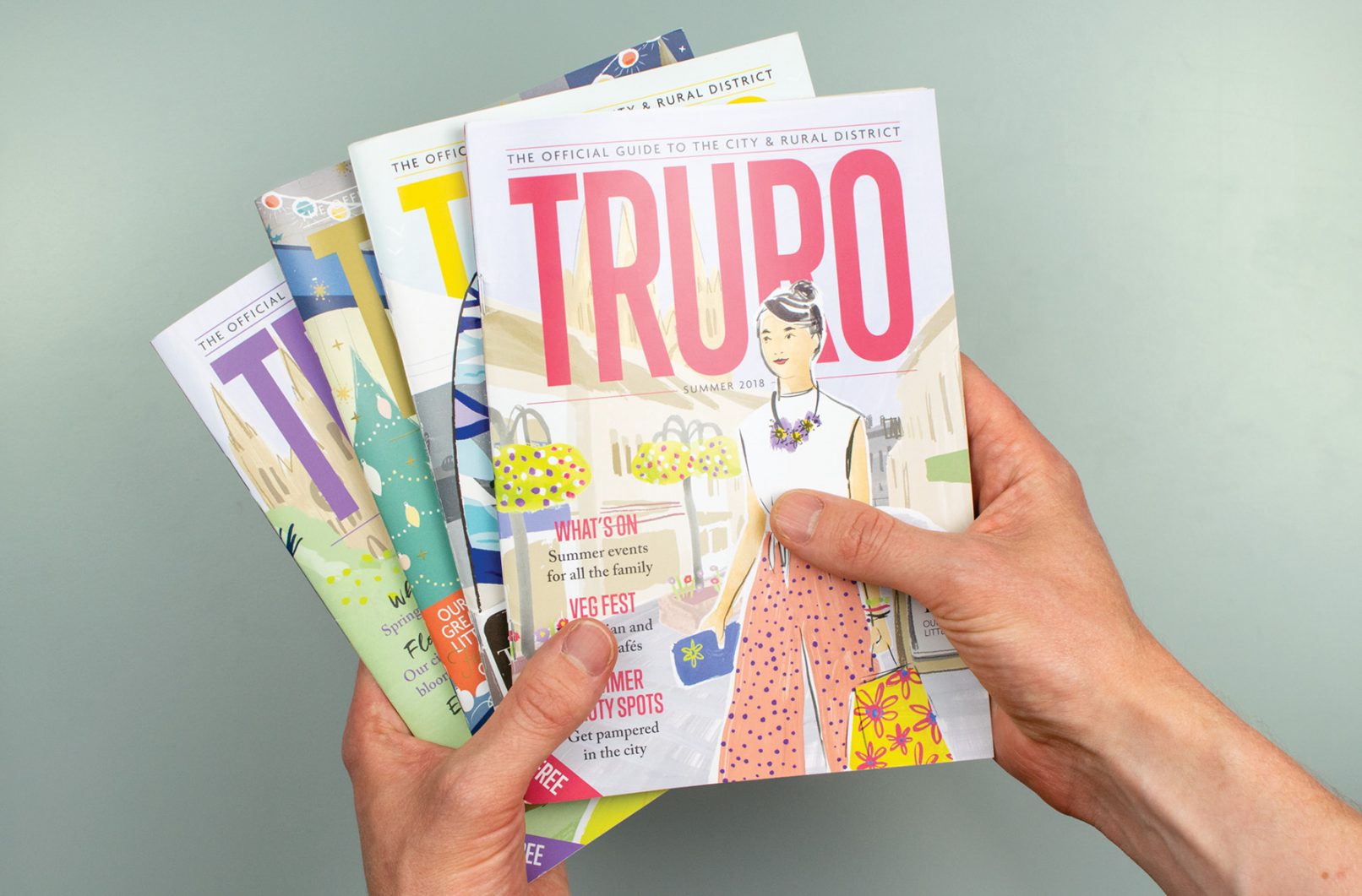 Feature image for Truro Guide magazine layout editorial design illustrated cover
